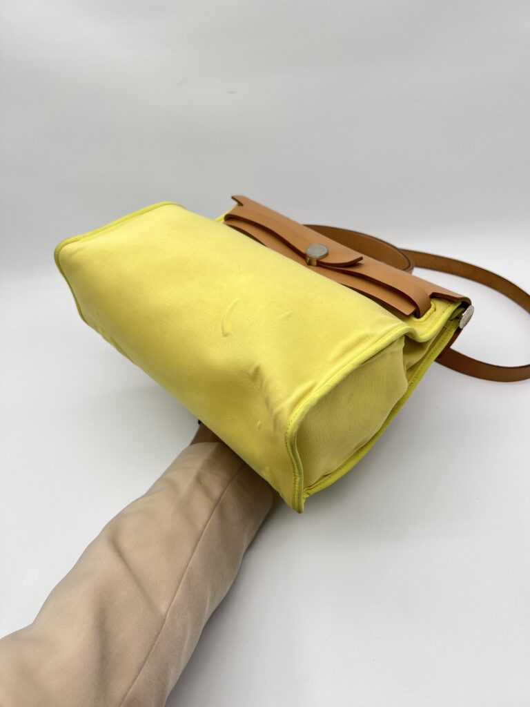 Hermes Herbag 31 Canvas Lime PHW