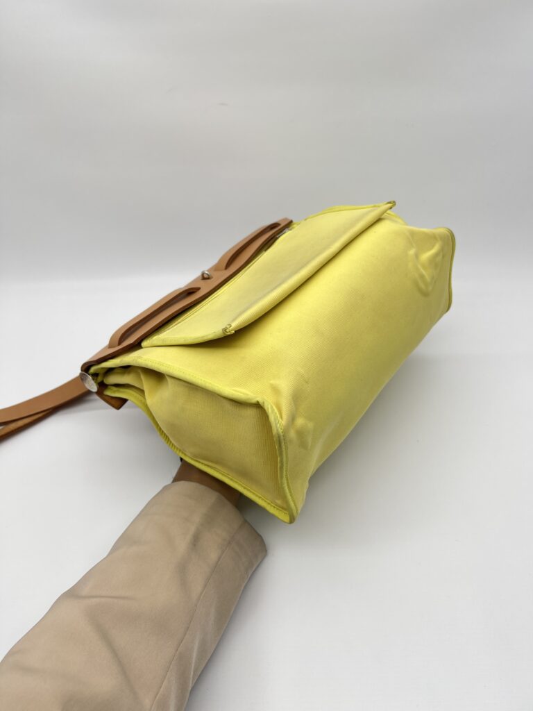 Hermes Herbag 31 Canvas Lime PHW