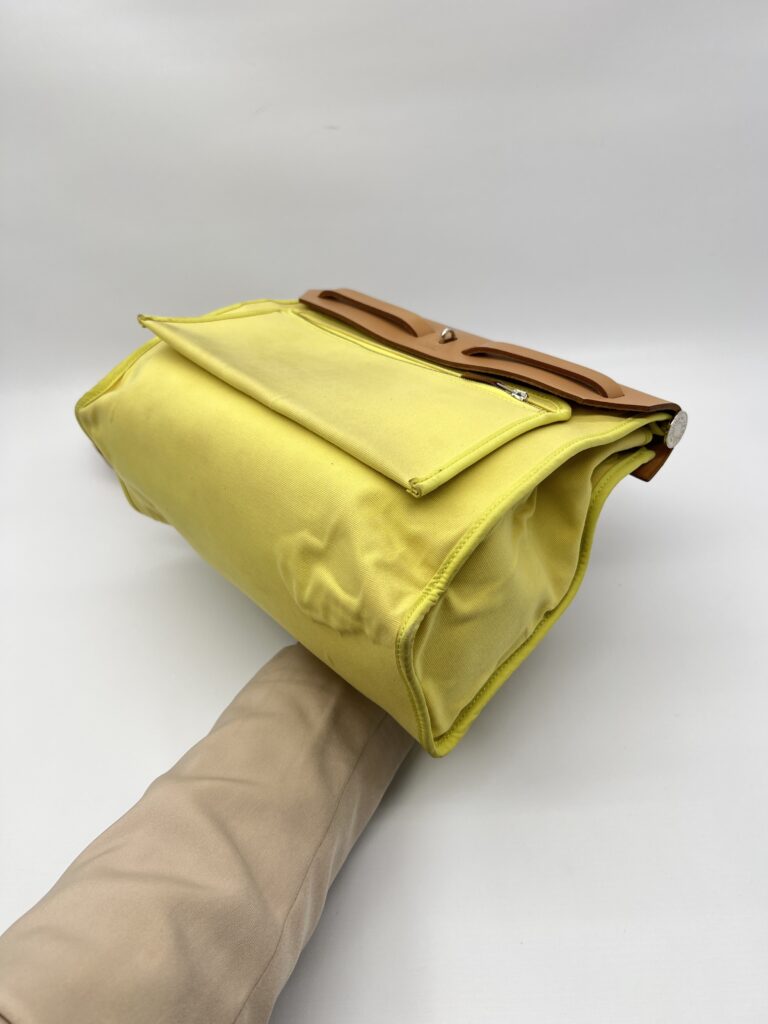 Hermes Herbag 31 Canvas Lime PHW