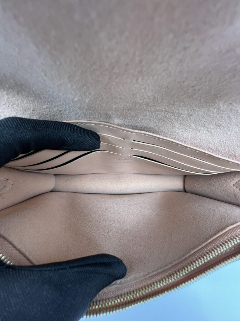 Louis Vuitton Vavin Chain Wallet Damier Ebene Creme Venus GHW