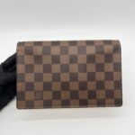 Louis Vuitton Vavin Chain Wallet Damier Ebene Creme Venus GHW