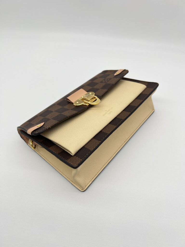 Louis Vuitton Vavin Chain Wallet Damier Ebene Creme Venus GHW