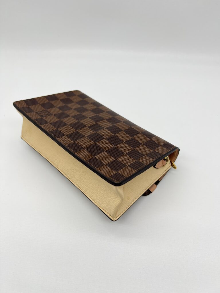 Louis Vuitton Vavin Chain Wallet Damier Ebene Creme Venus GHW
