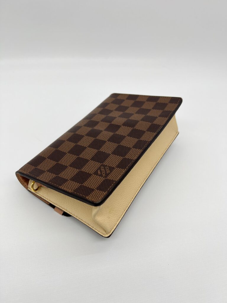Louis Vuitton Vavin Chain Wallet Damier Ebene Creme Venus GHW