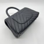 Chanel Coco Handle Small Chevron Caviar Dark Grey Dark Silver HW