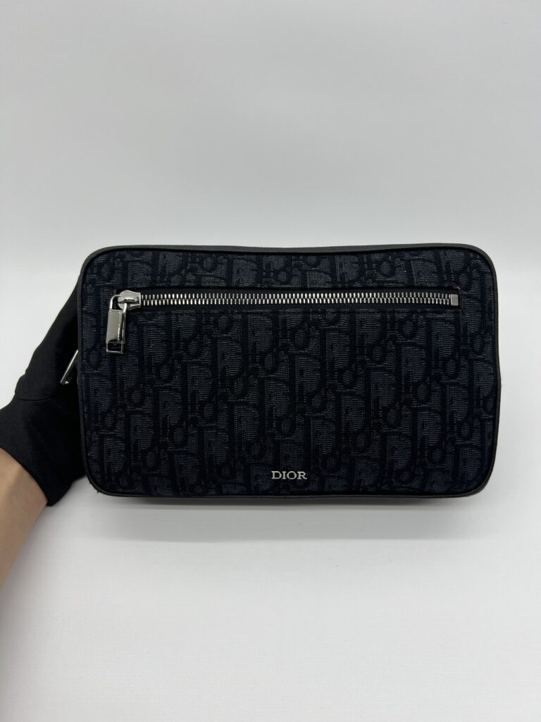 Dior Pochette Canvas Oblique Black