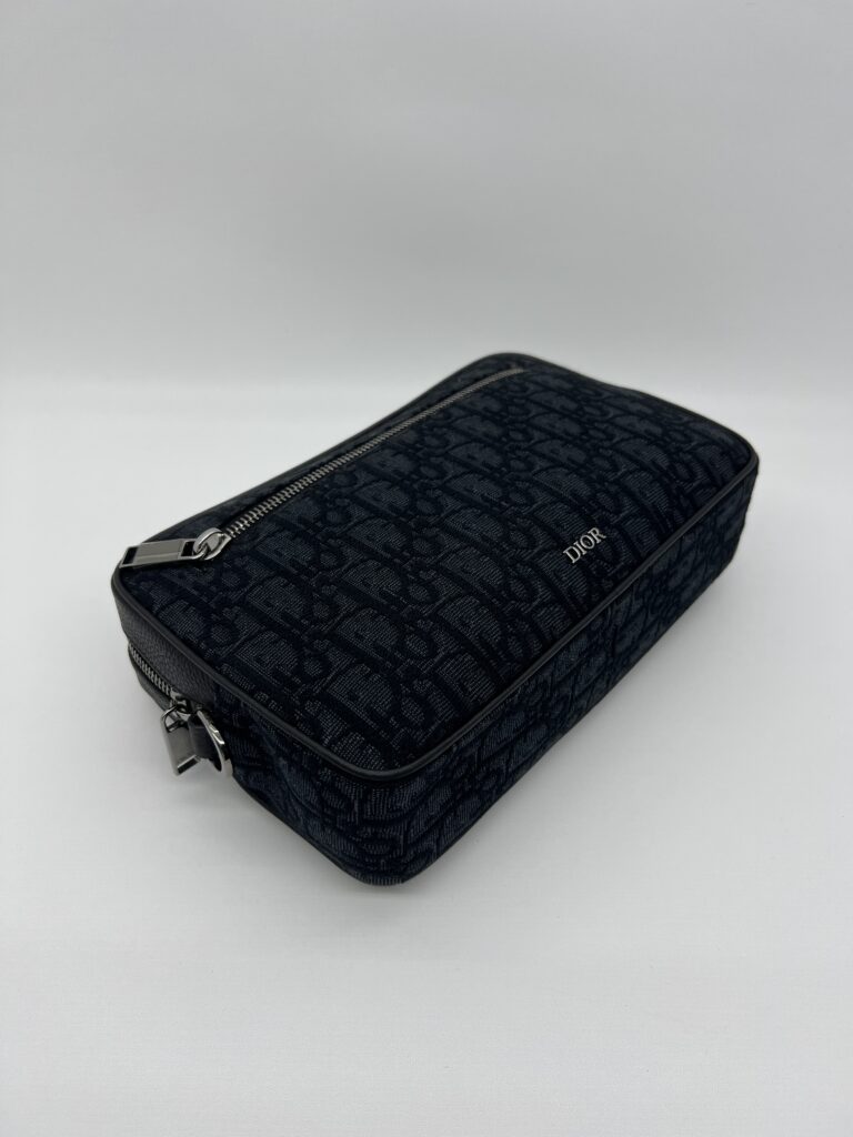 Dior Pochette Canvas Oblique Black