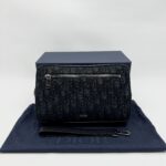 Dior Pochette Canvas Oblique Black