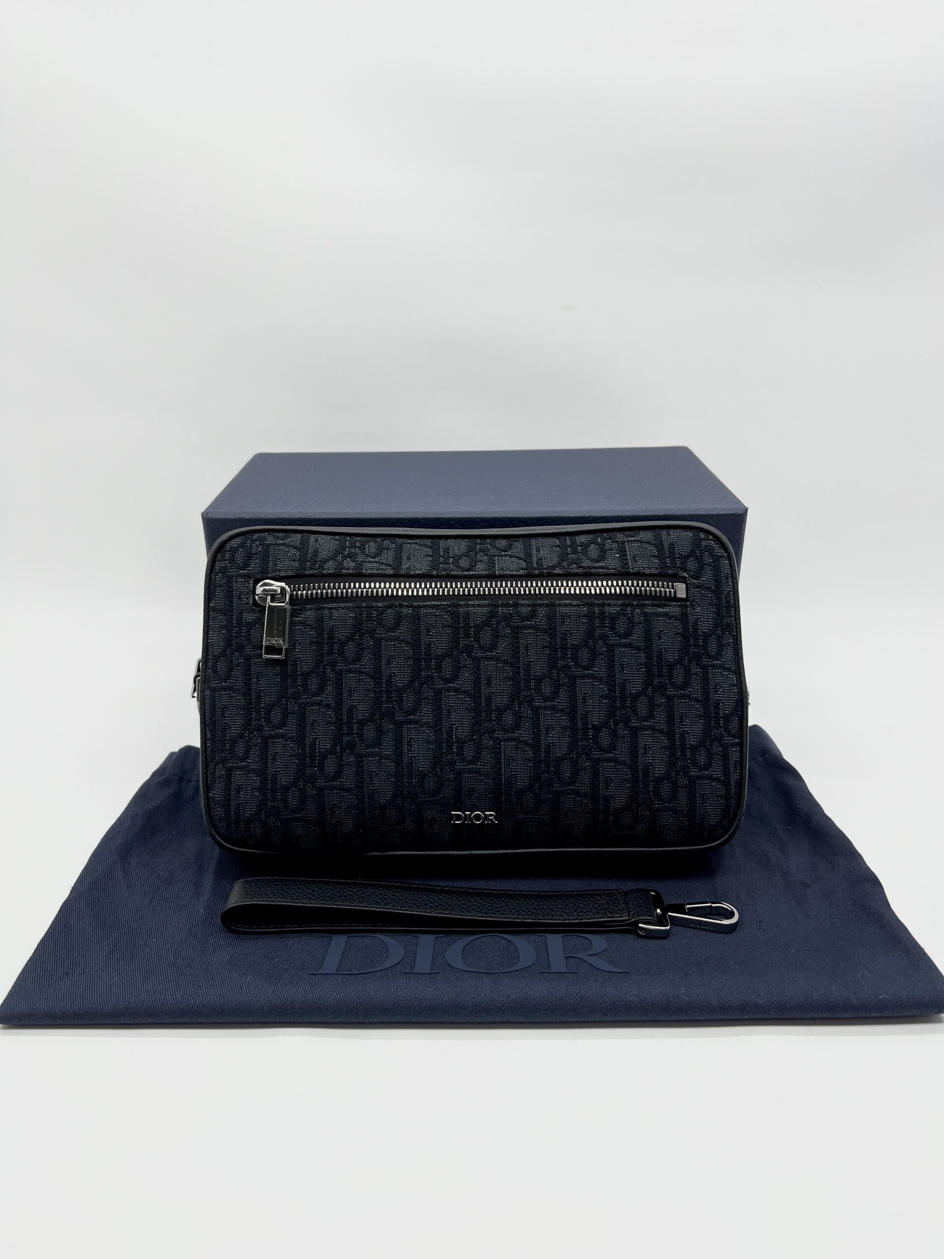 Dior Pochette Canvas Oblique Black