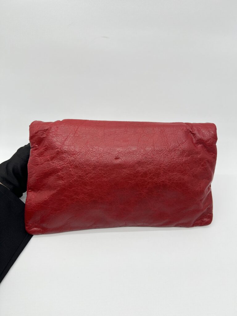 Balenciaga Giant Envelope Clutch Agneau Red GHW