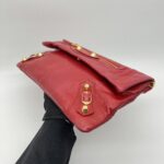Balenciaga Giant Envelope Clutch Agneau Red GHW