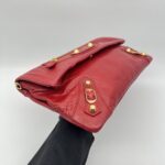 Balenciaga Giant Envelope Clutch Agneau Red GHW