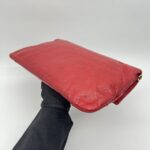 Balenciaga Giant Envelope Clutch Agneau Red GHW