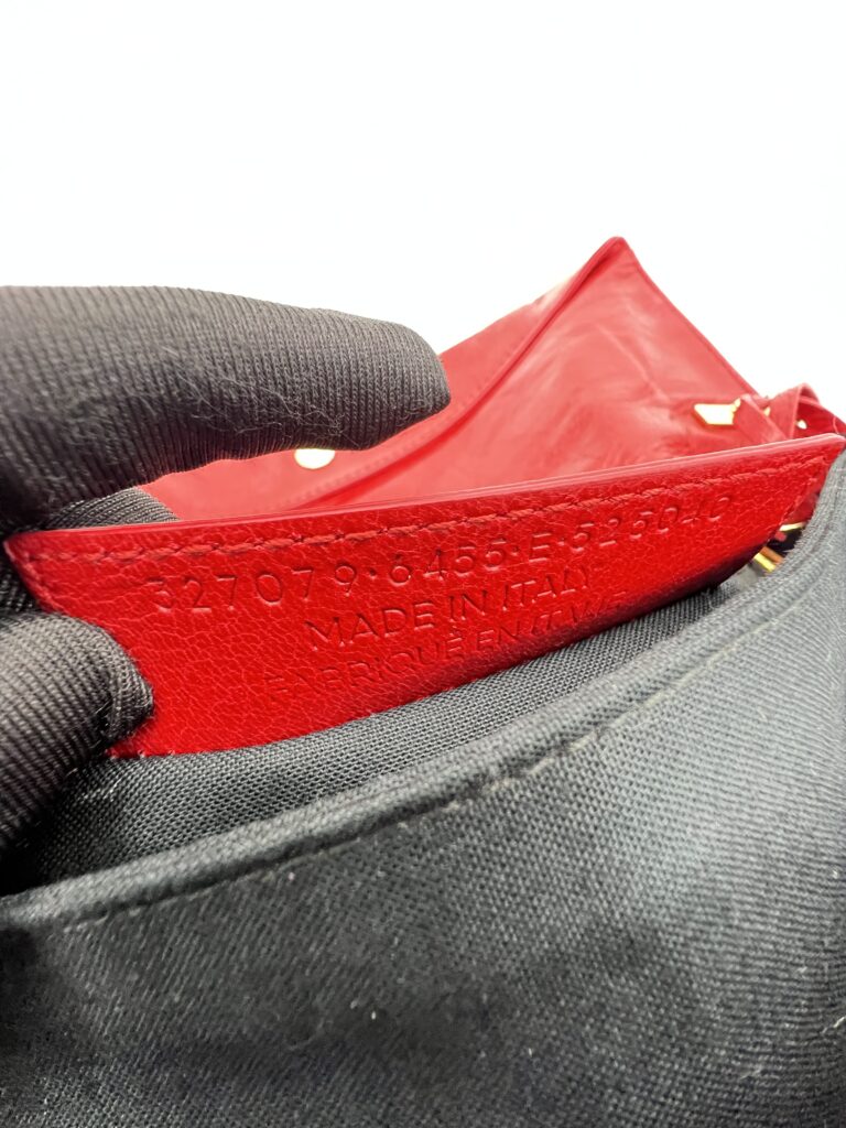 Balenciaga Giant Envelope Clutch Agneau Red GHW