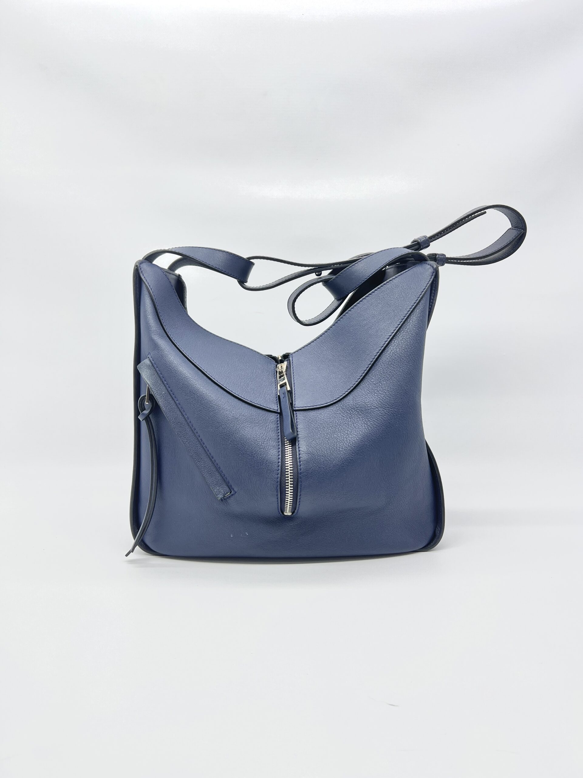 Loewe Hammock Medium Leather Blue Navy SHW