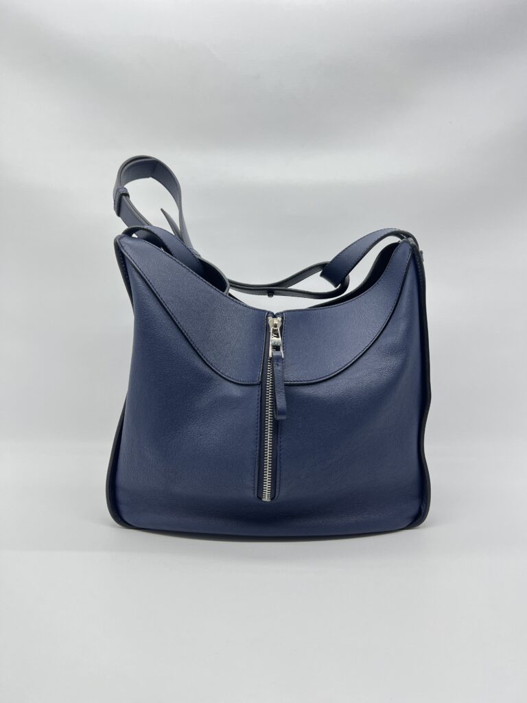 Loewe Hammock Medium Leather Blue Navy SHW