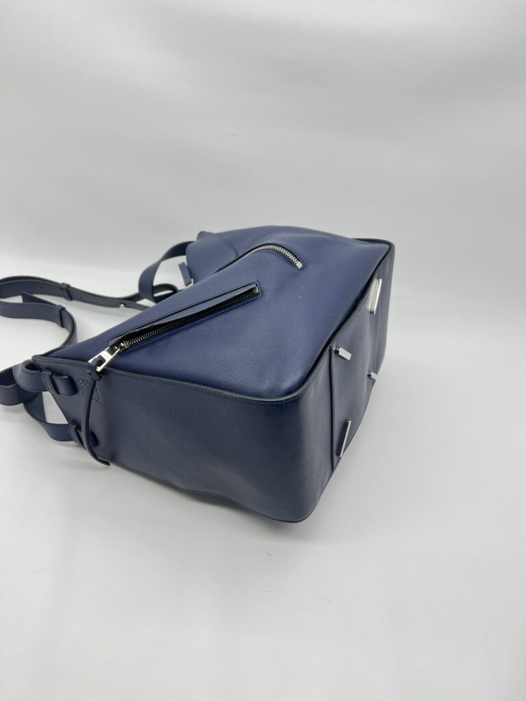 Loewe Hammock Medium Leather Blue Navy SHW