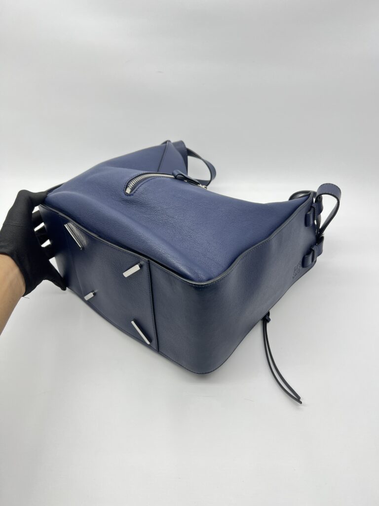 Loewe Hammock Medium Leather Blue Navy SHW