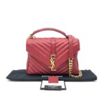 Saint Laurent College Medium Grained Red GHW