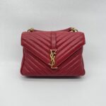 Saint Laurent College Medium Grained Red GHW