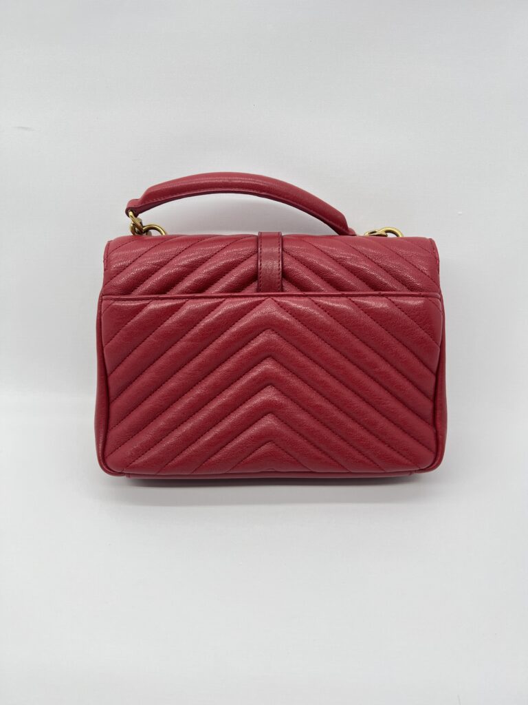 Saint Laurent College Medium Grained Red GHW