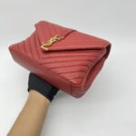 Saint Laurent College Medium Grained Red GHW