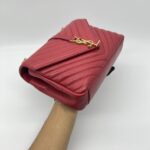 Saint Laurent College Medium Grained Red GHW