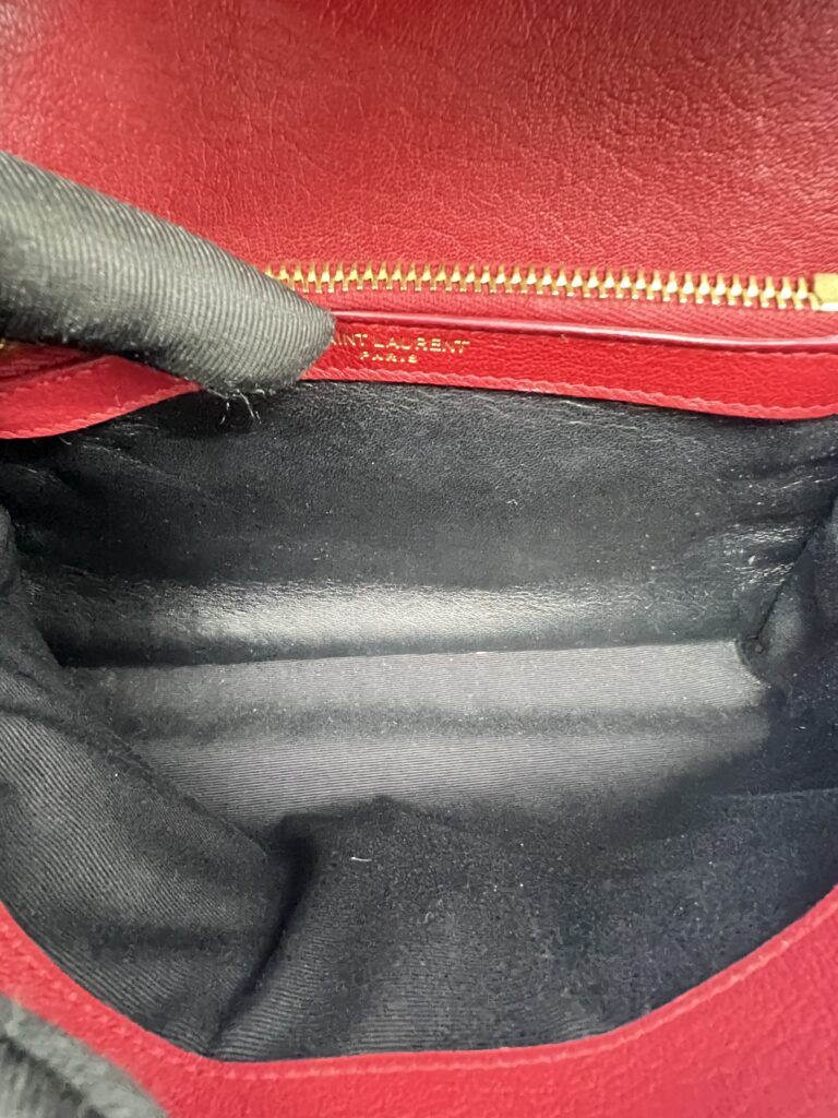 Saint Laurent College Medium Grained Red GHW