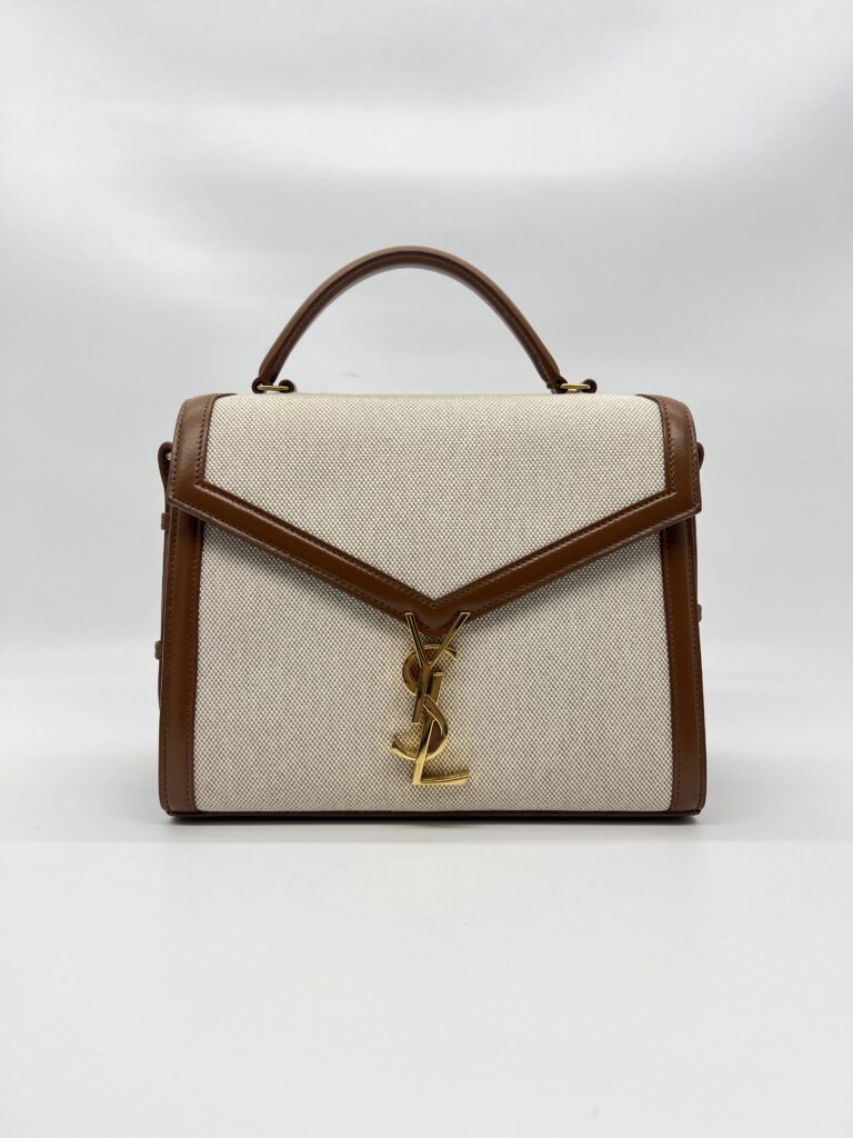 Saint Laurent Cassandra Top Handle Canvas Nature