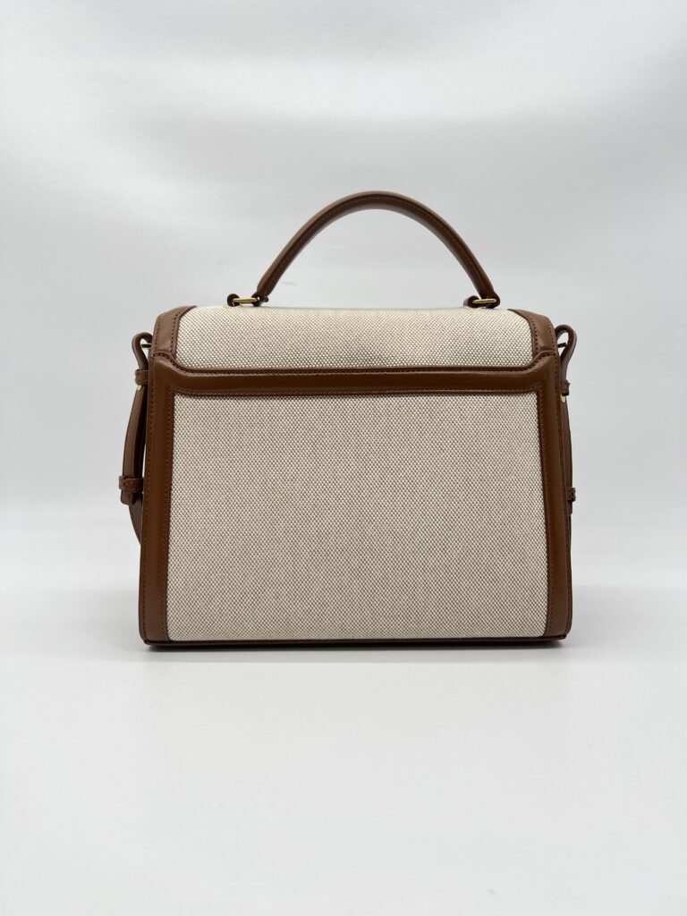 Saint Laurent Cassandra Top Handle Canvas Nature