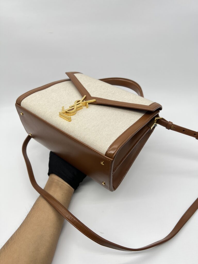 Saint Laurent Cassandra Top Handle Canvas Nature