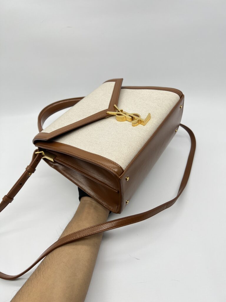 Saint Laurent Cassandra Top Handle Canvas Nature