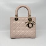 Dior Lady Dior Medium Lambskin Powder Pink GHW