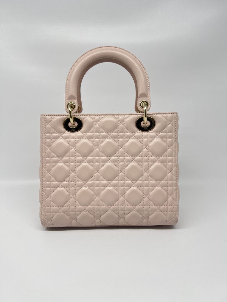 Dior Lady Dior Medium Lambskin Powder Pink GHW