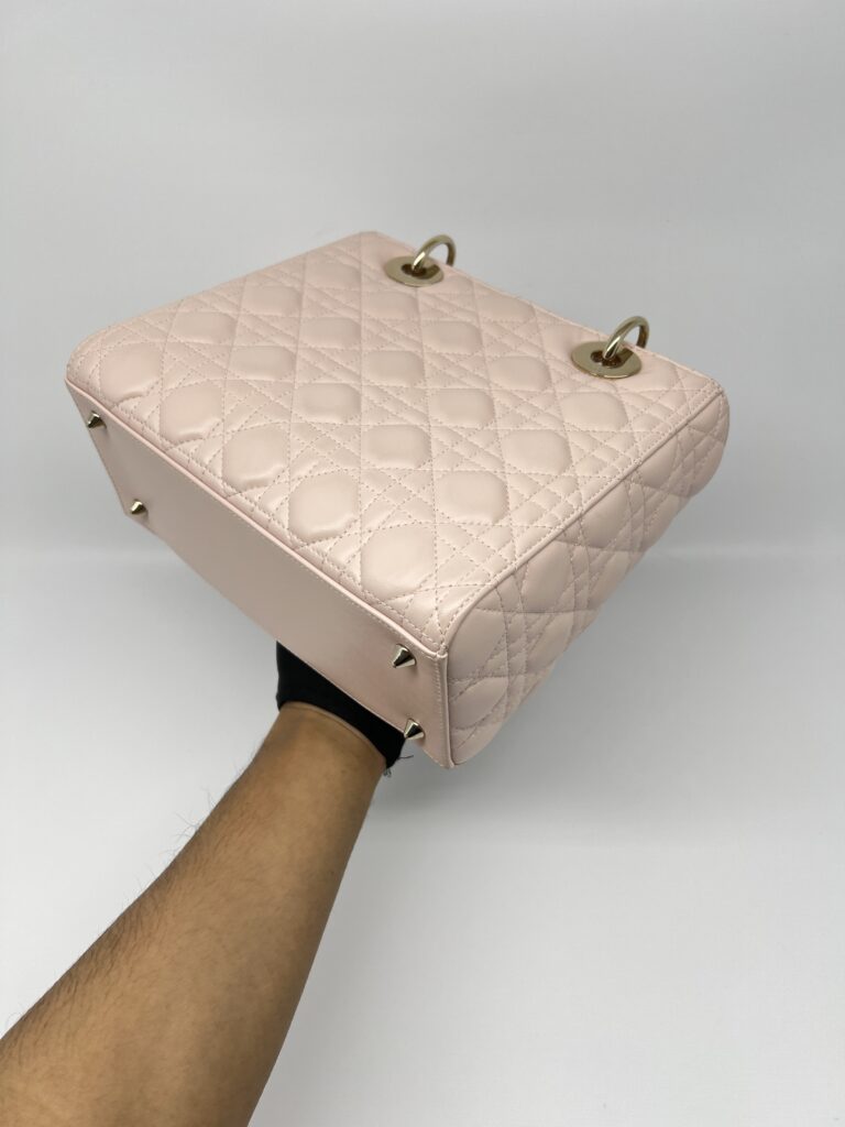 Dior Lady Dior Medium Lambskin Powder Pink GHW