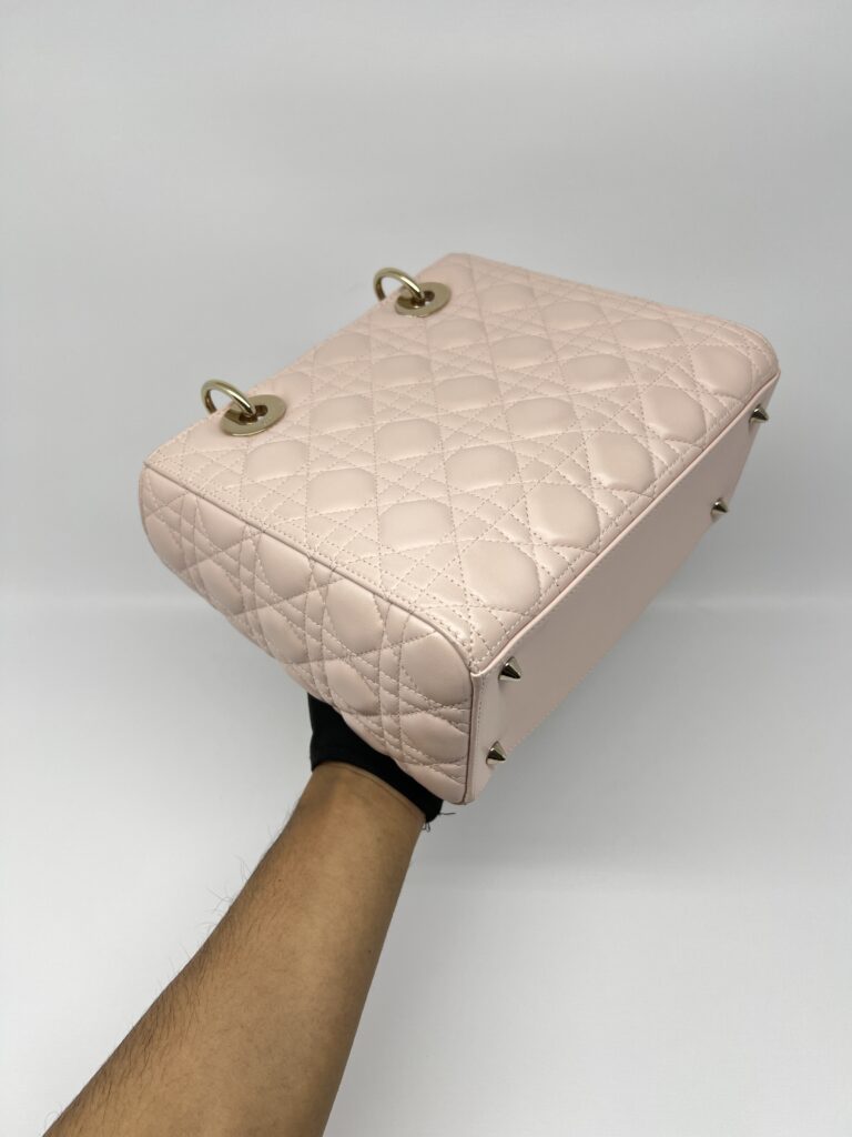 Dior Lady Dior Medium Lambskin Powder Pink GHW