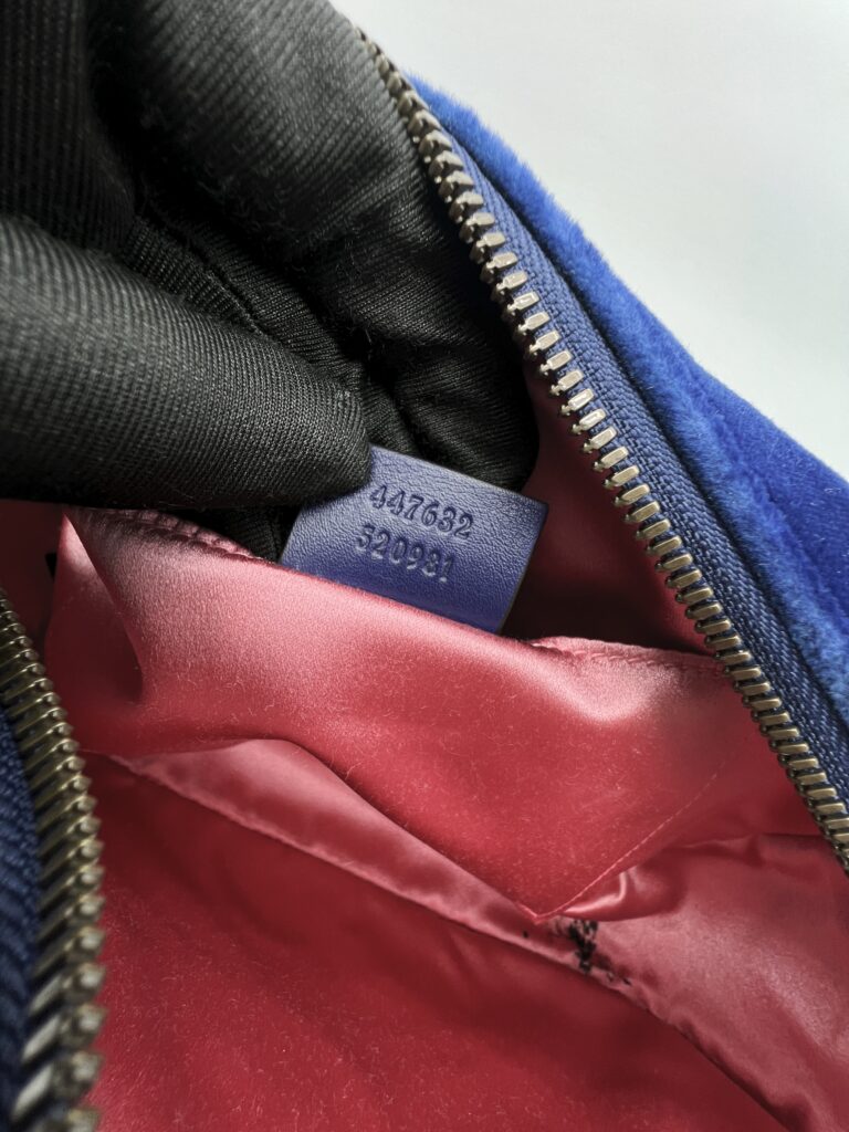 Gucci Marmont Camera Small Velvet Blue GHW