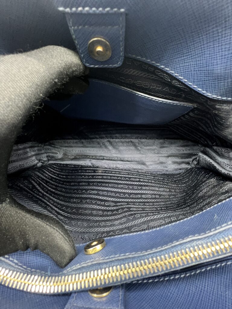 Prada Lux Tote Saffiano Lux Bluette GHW