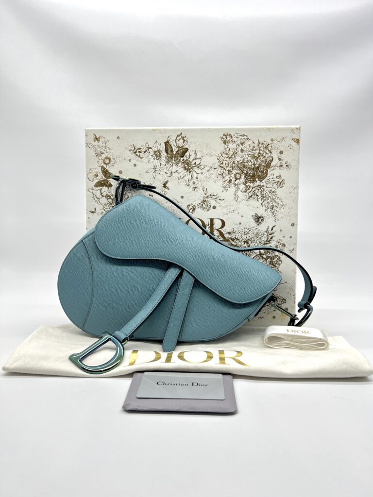Dior Saddle Medium Grained Blue
