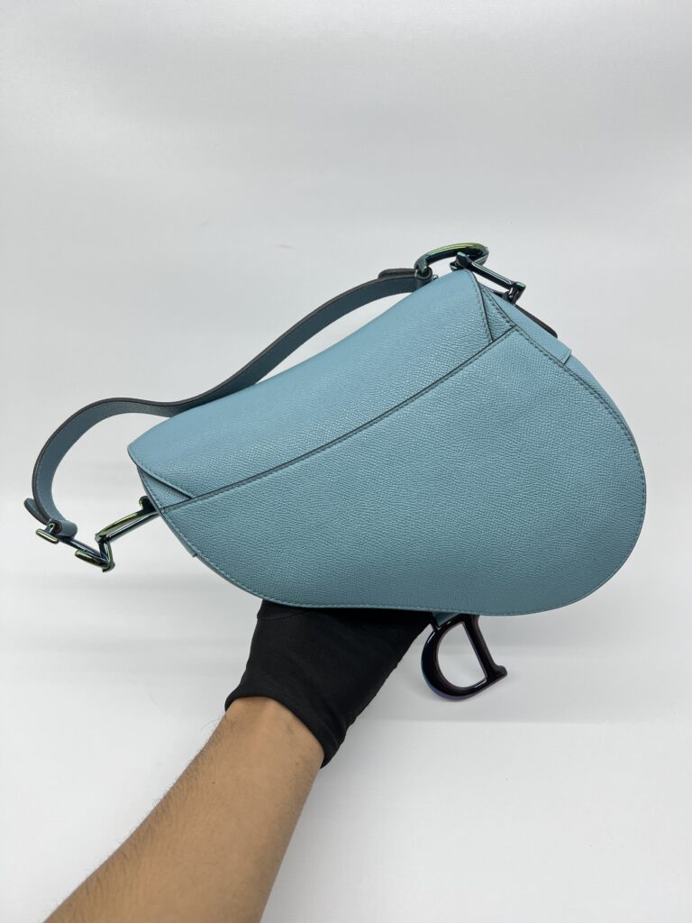 Dior Saddle Medium Grained Blue