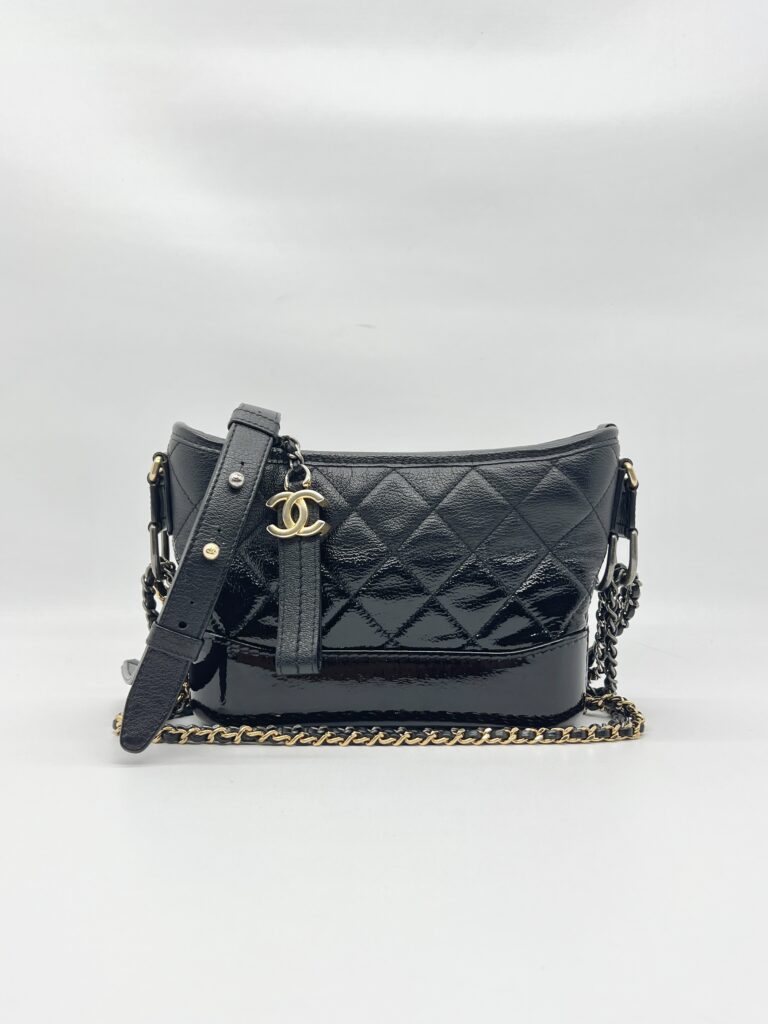 Chanel Gabrielle Small Black Ombre Vernis
