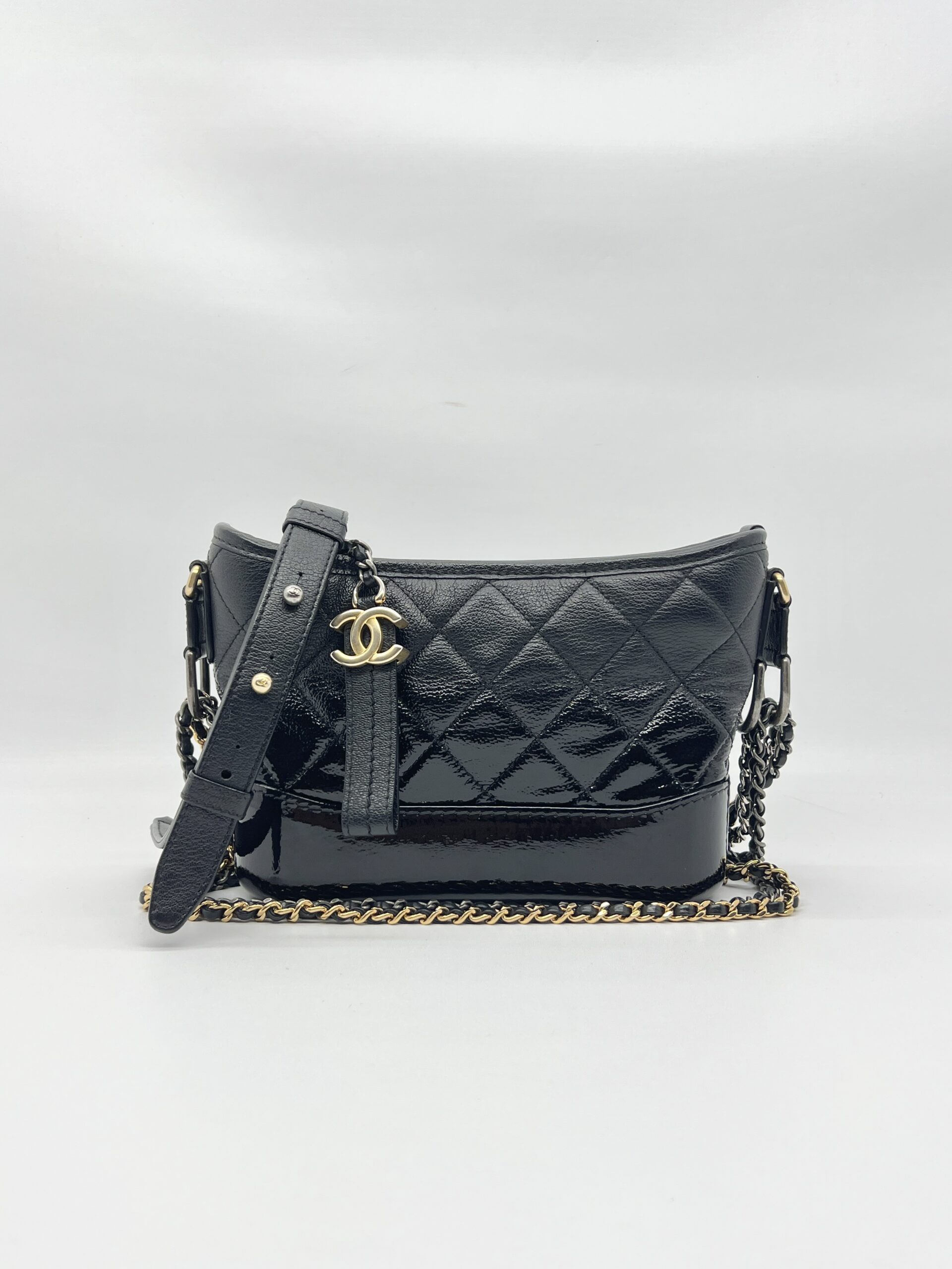 Chanel Gabrielle Small Black Ombre Vernis