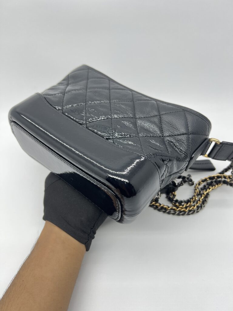 Chanel Gabrielle Small Black Ombre Vernis