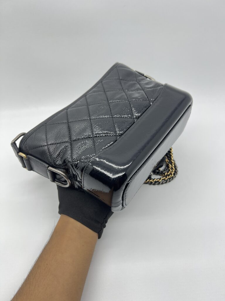 Chanel Gabrielle Small Black Ombre Vernis