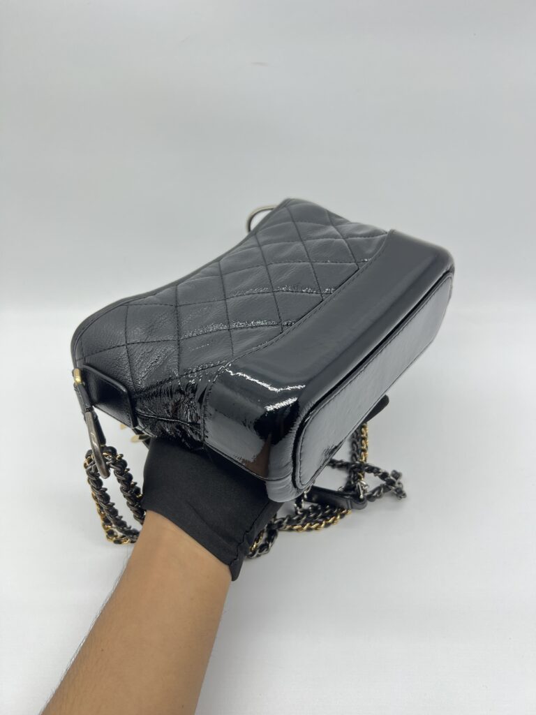 Chanel Gabrielle Small Black Ombre Vernis