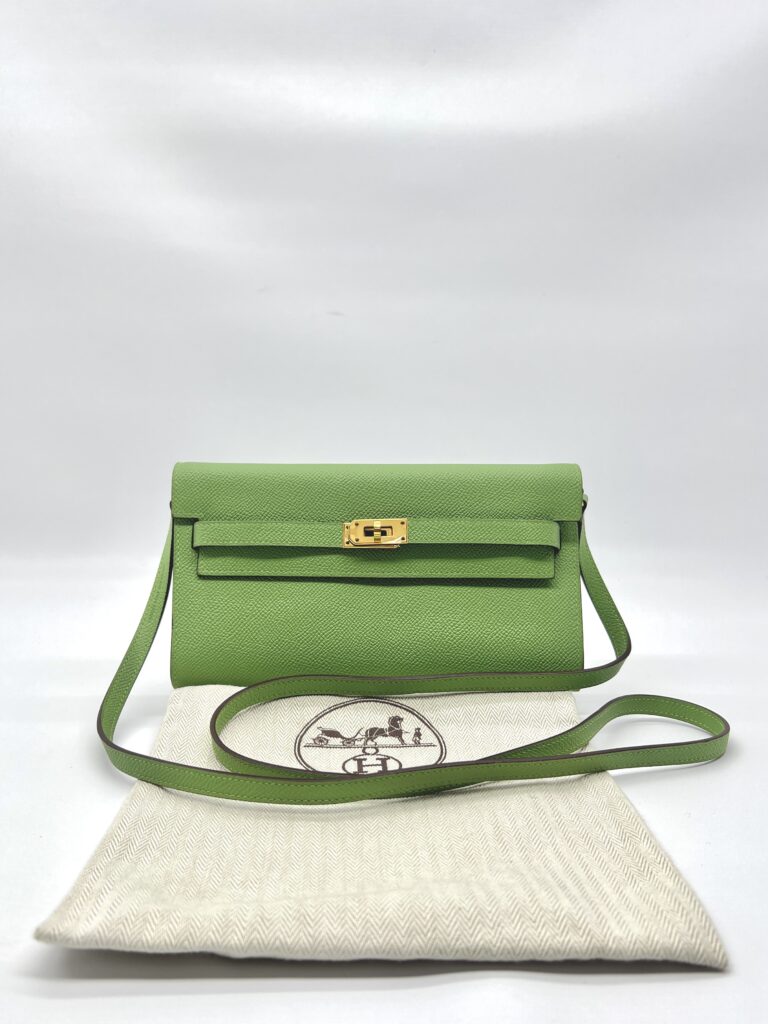 Hermes Kelly To Go Epsom Vert Criquet Blue Brume GHW