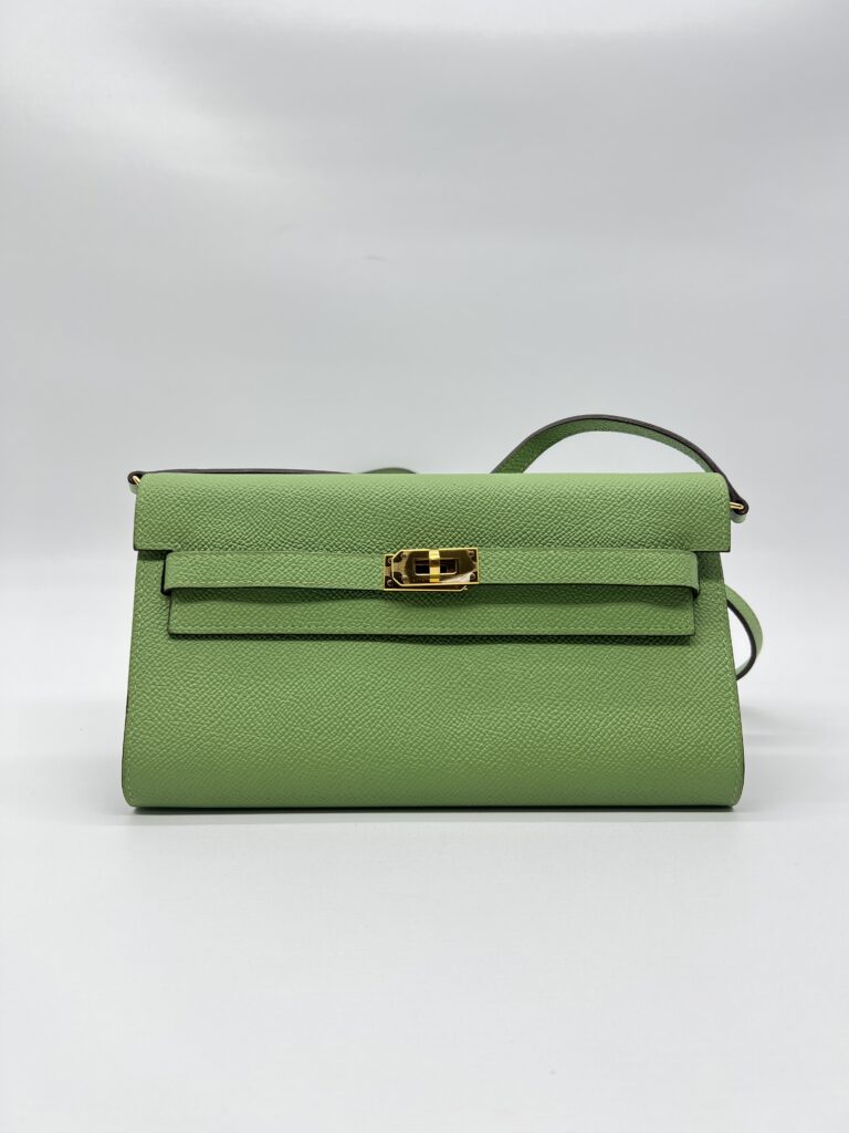 Hermes Kelly To Go Epsom Vert Criquet Blue Brume GHW