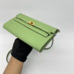 Hermes Kelly To Go Epsom Vert Criquet Blue Brume GHW