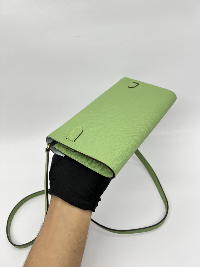 Hermes Kelly To Go Epsom Vert Criquet Blue Brume GHW