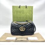 Gucci Marmont Flap Small Black GHW